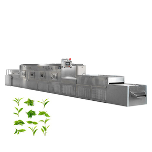 10Kw Water Cooled Industrial Tunnel Type Tea Leaf Microwave Dryer Machine For Factory