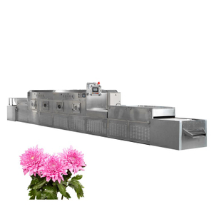 80Kw Water Cooled Industrial Belt Type Chrysanthemum Microwave Drying Equipment For Factory